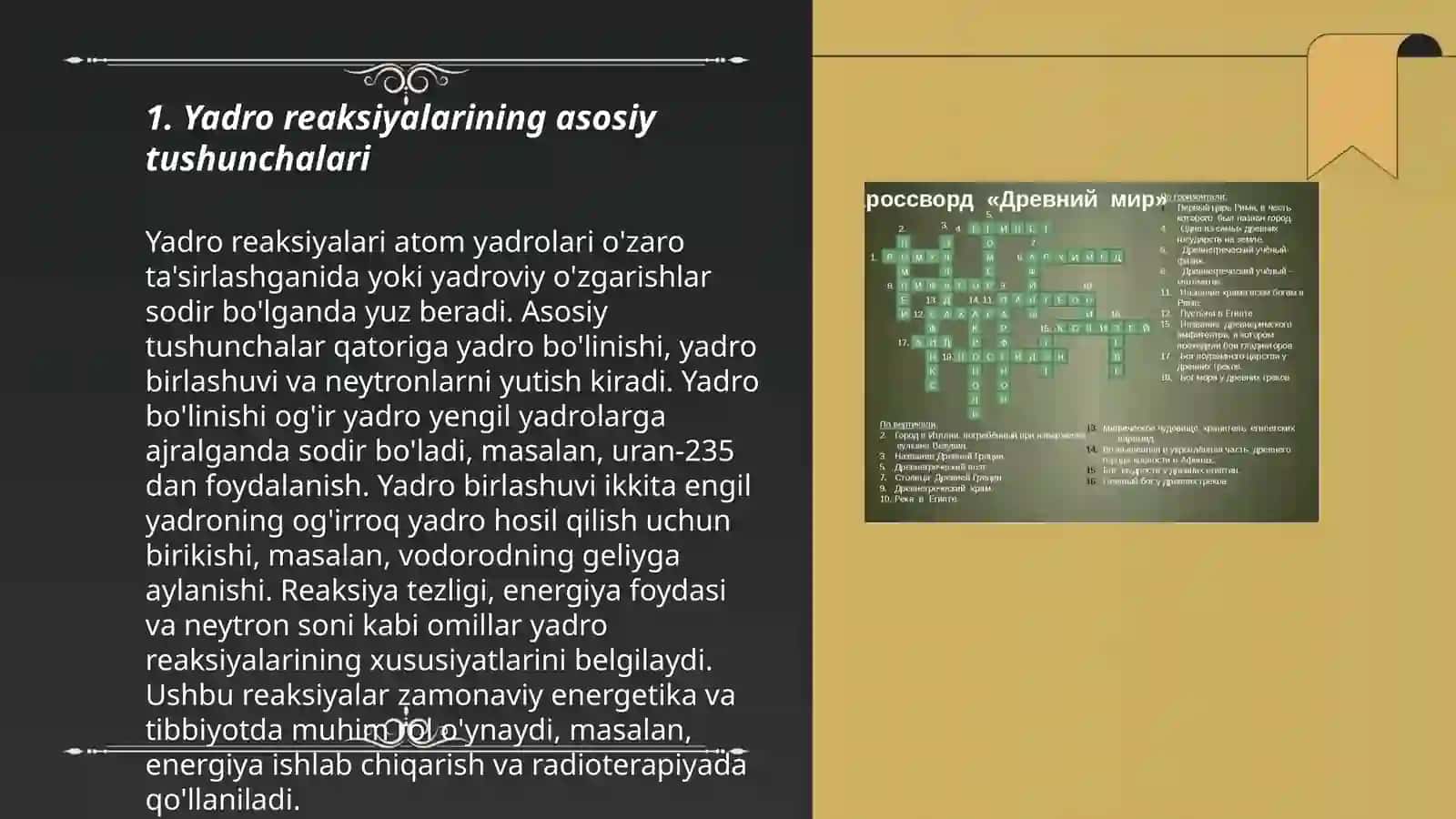 Yadro reaksiyalari mavzusini oʻqitish metodikasini takomillashtirish Bitiruv malakaviy ishi 3
