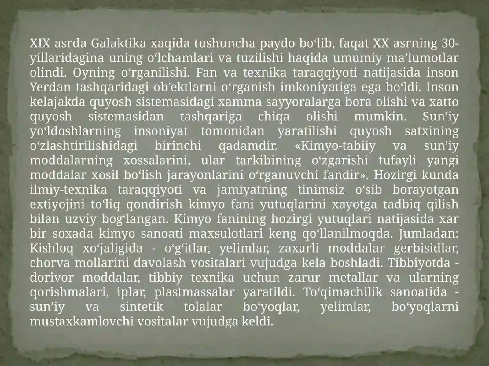 XVIII asrning oxiri XIX asrda ilmiy bilimlarning rivojlanishi. 3