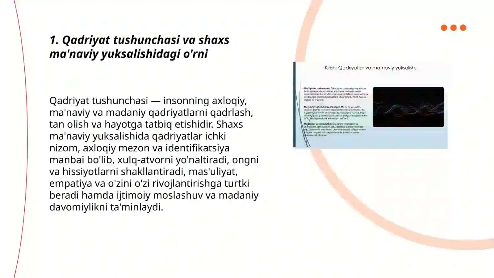 Qadriyat tushunchasi va shaxs ma'naviy yuksalishidagi o'rni 3