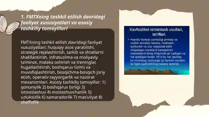 FMTXning har bir davrda faoliyat xususiyati, asosiy tashkiliy tamoyillari Azimova 3