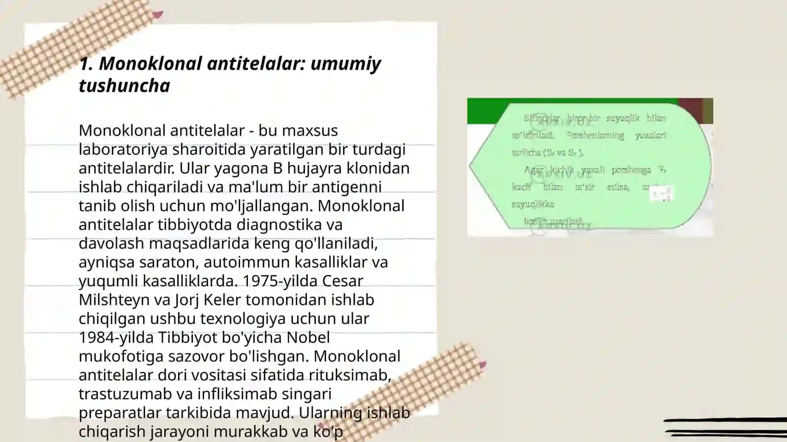 Monoklonal antitelalar, ularning olinishi, tiplari va amaliyotda qoʻllanishi 3