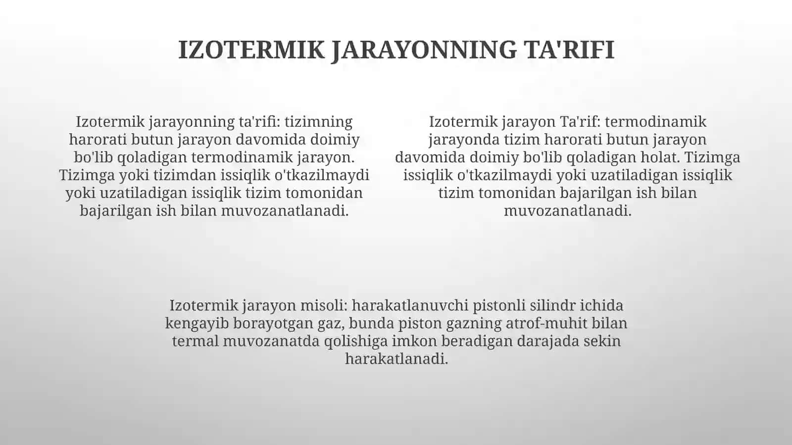 Izotermik Jarayon 3