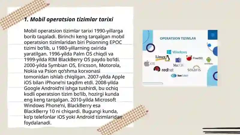 Mobil operatsion tizimlar tarixi 3