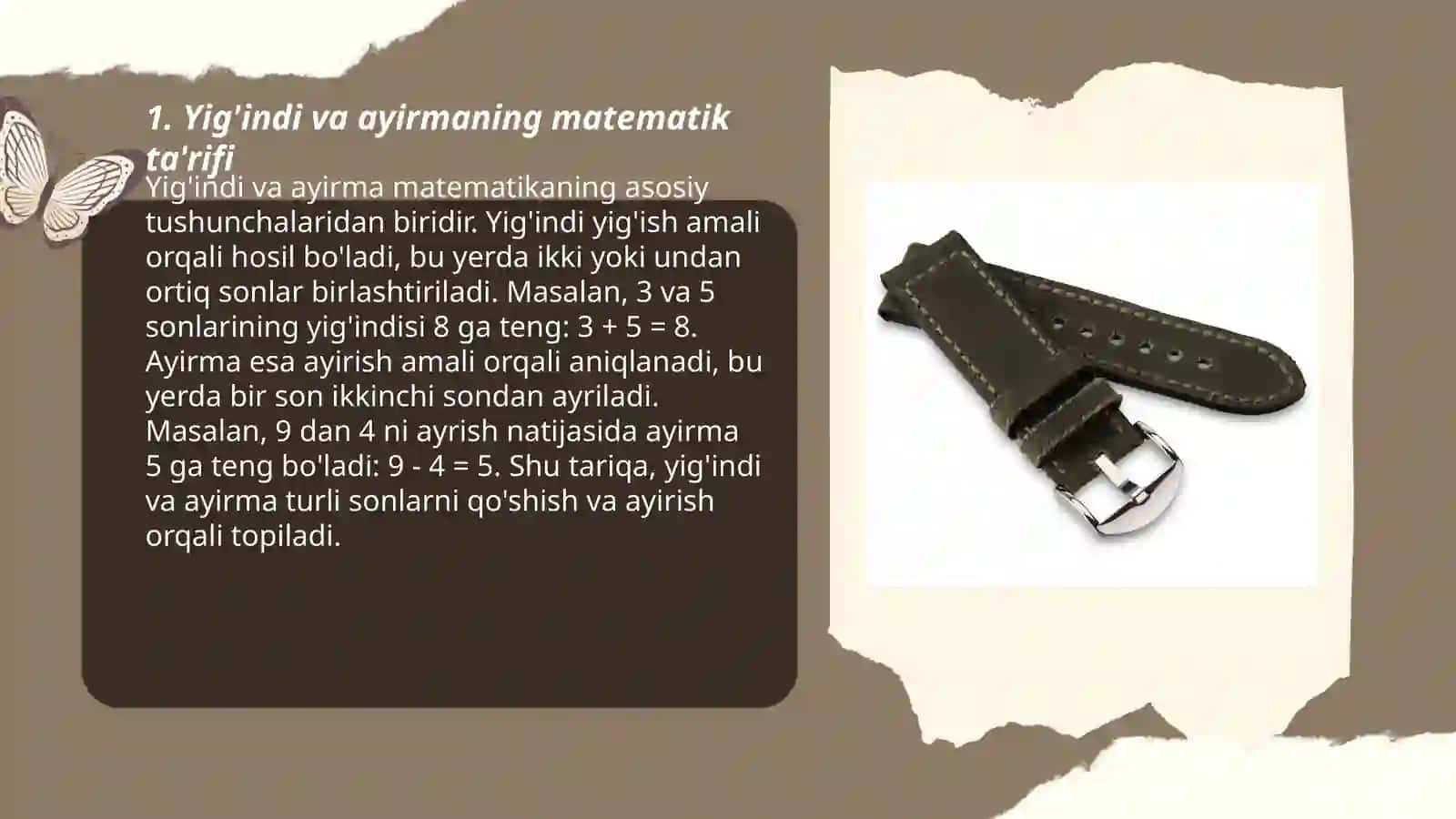 Yig'indi va ayirmaning ta'rifi. Mavjudligi va yagonaligi 3