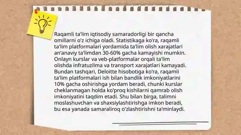 Raqamli ta'limning iqtisodiy samaradorligi va natijala 3
