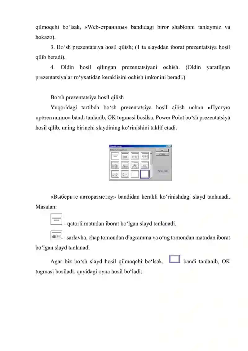 PowerPoint dasturi yordamida darslarga ko'rgazmali qurollar tayyorlashni o'rgatish 3