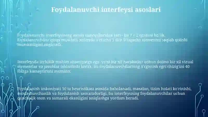Foydalanuvchi interfeysi 3