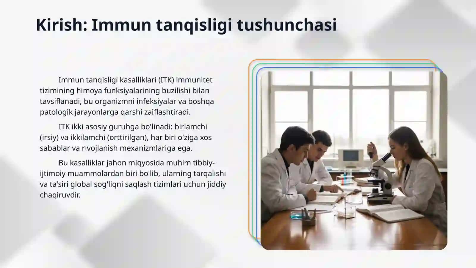 Immun tanqisligi kasalliklari patofiziologiyasi 3