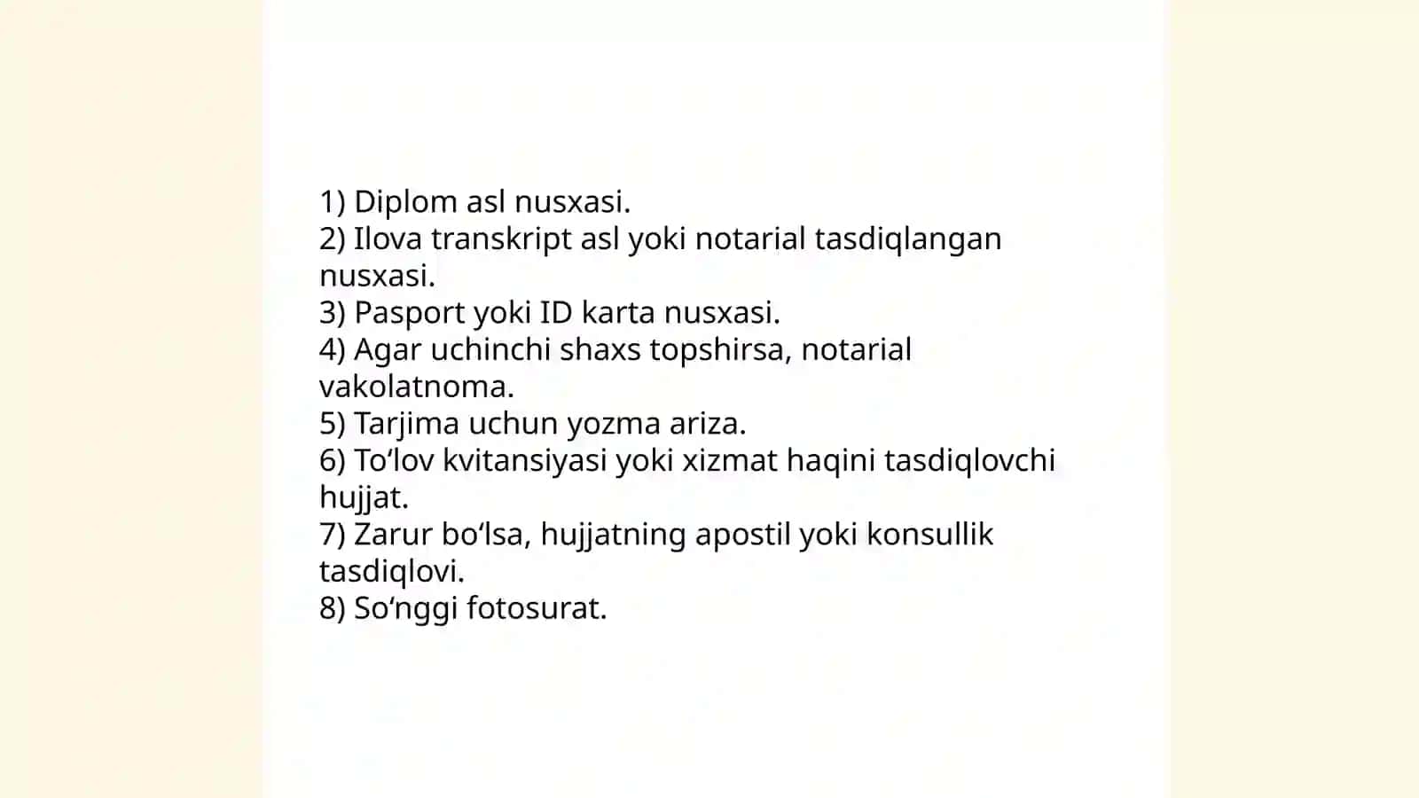 Rasmiy matnlar tarjimasi(Diplomlar) 3