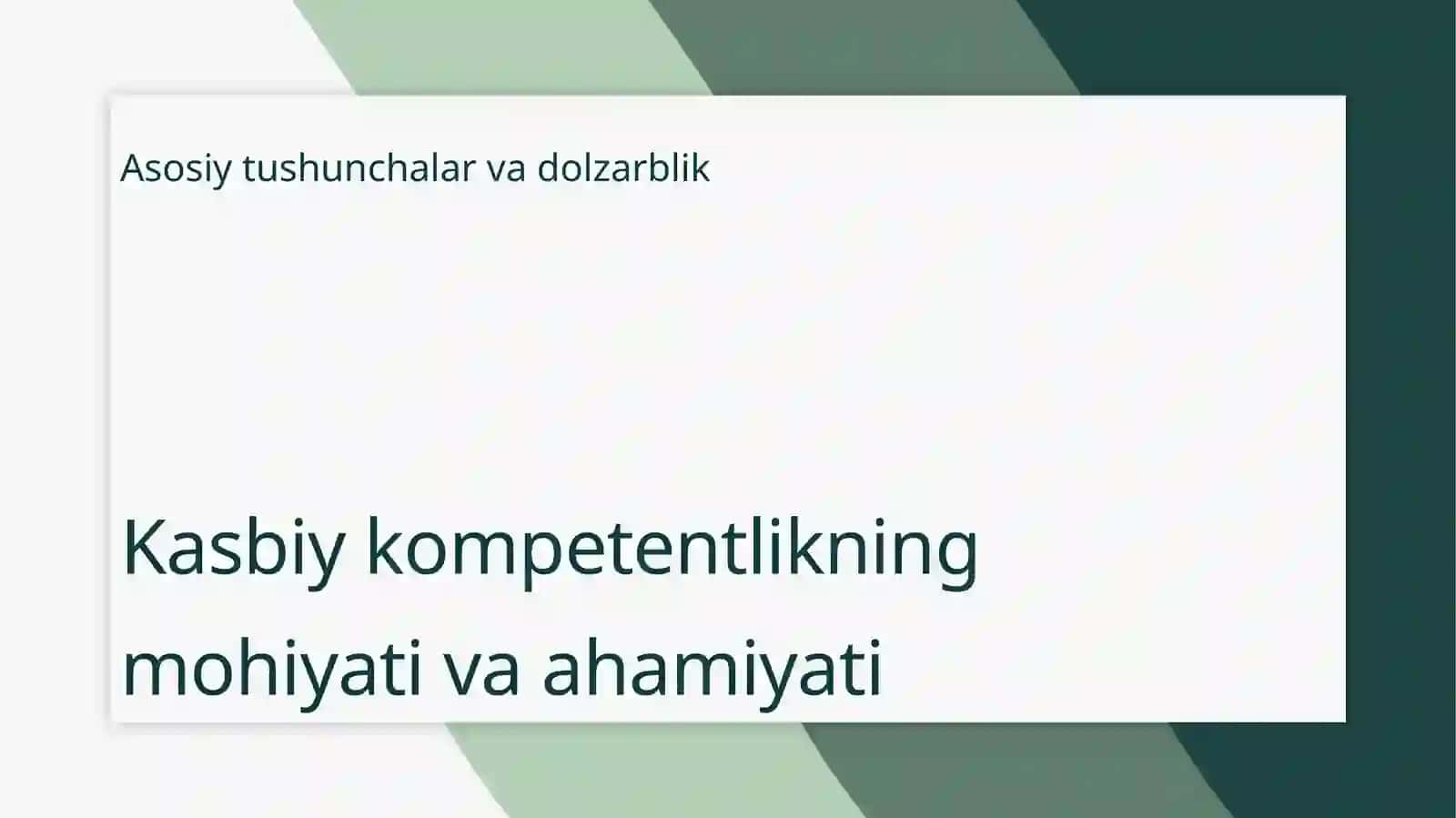 Kasbiy kompetentlik va unga nisbatan yondashuvlar 3