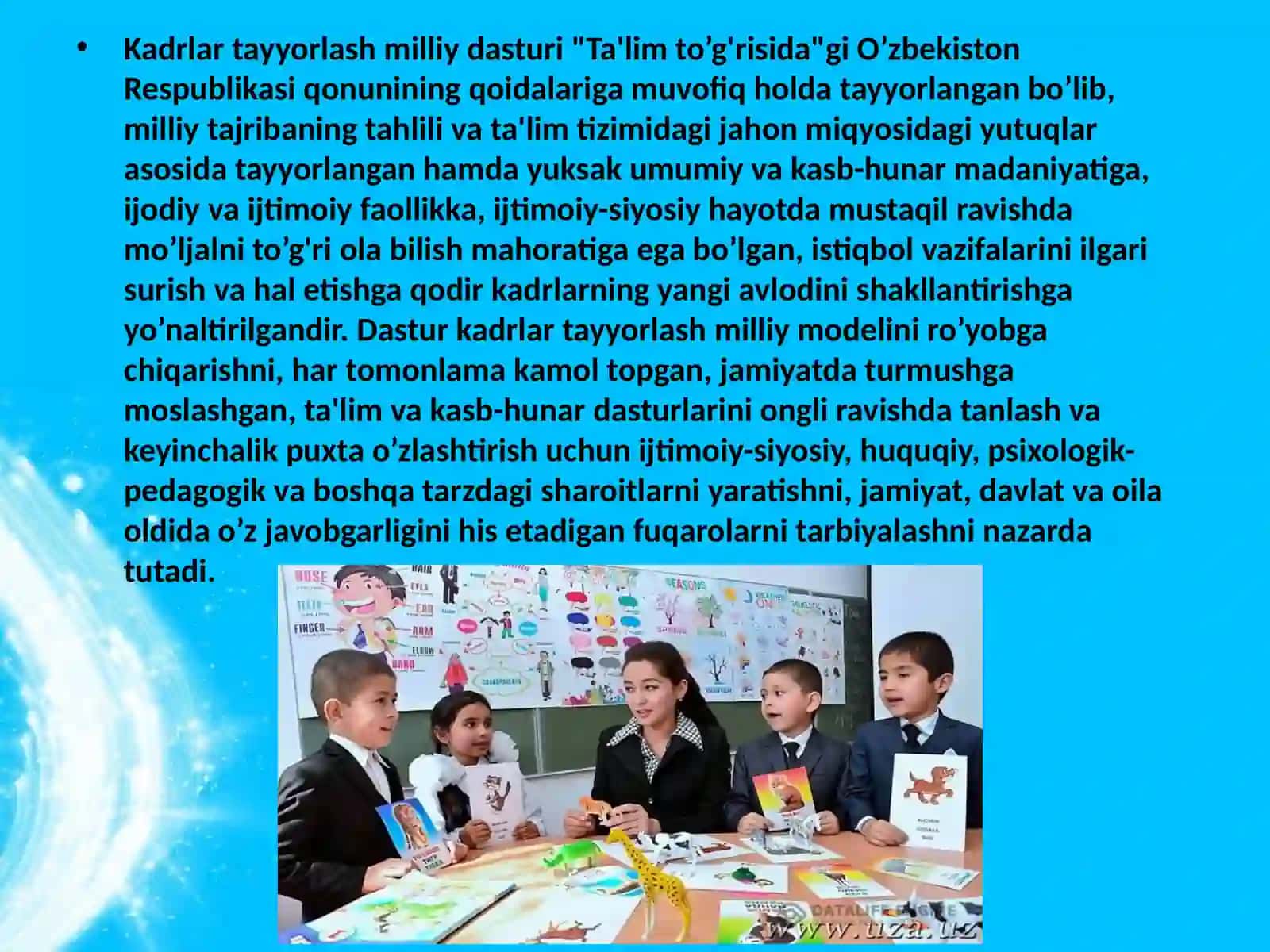 O’ZBEKISTON RESPUBLIKASI KADRLAR TAYYORLASH MILLIY DASTURI 3