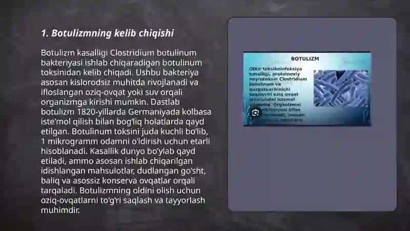 Botulizm ovqat toksikoinfeksiyasi 3