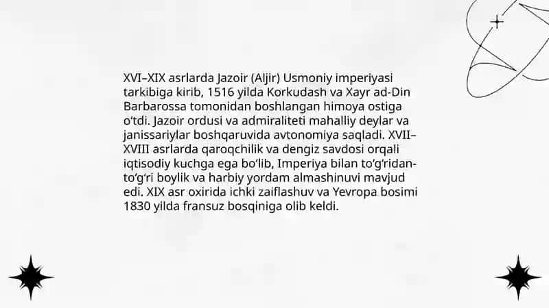 XVI-XIX asrlarda Jazoir, Tunis va Marokash 3