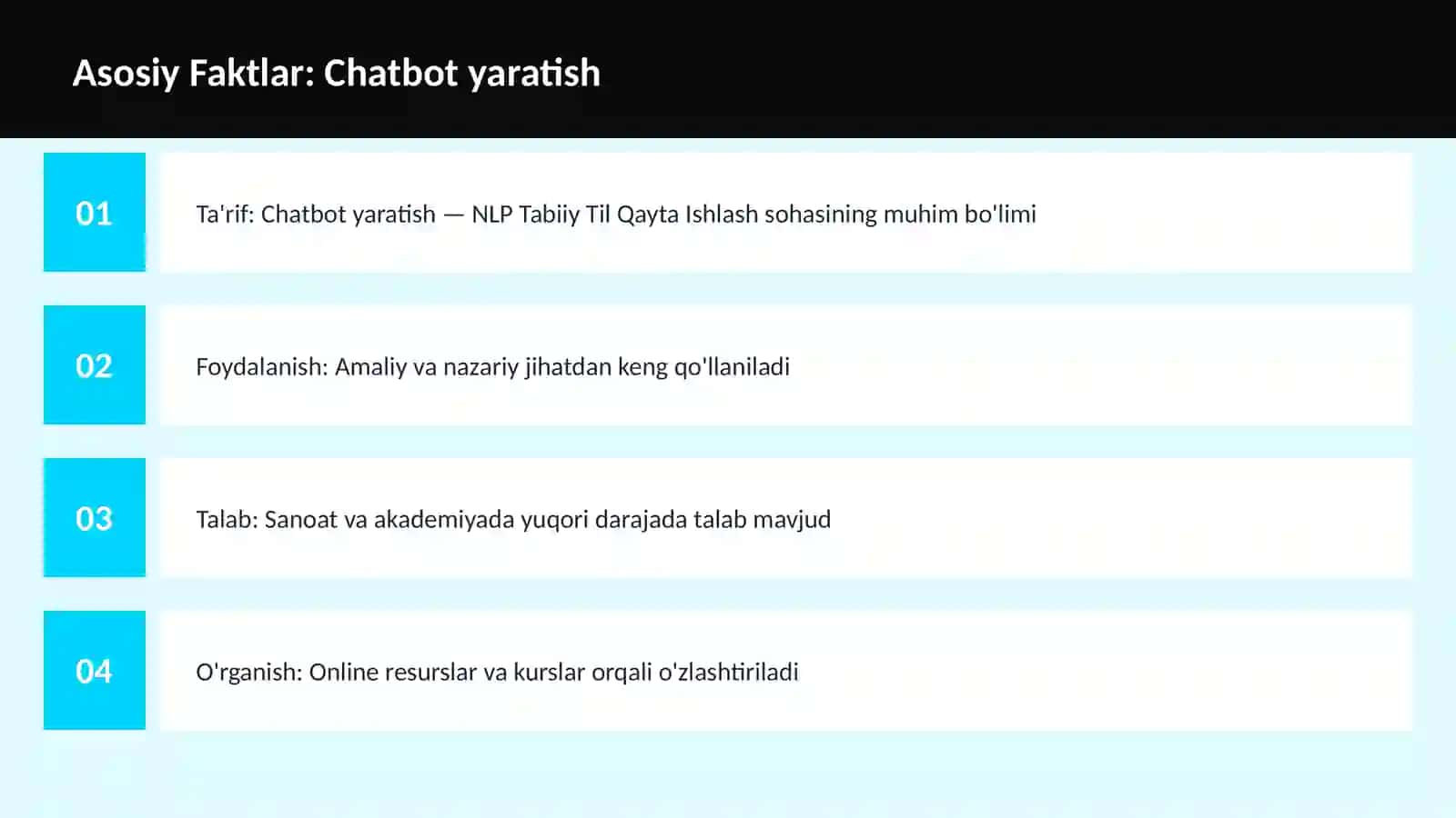 Chatbot yaratish 3