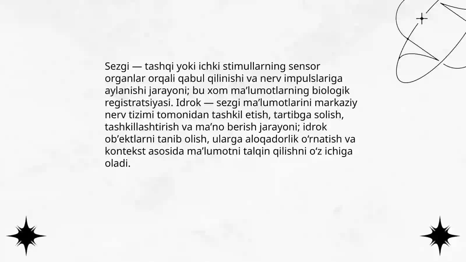 Sezgi va idrok tushunchasi 3