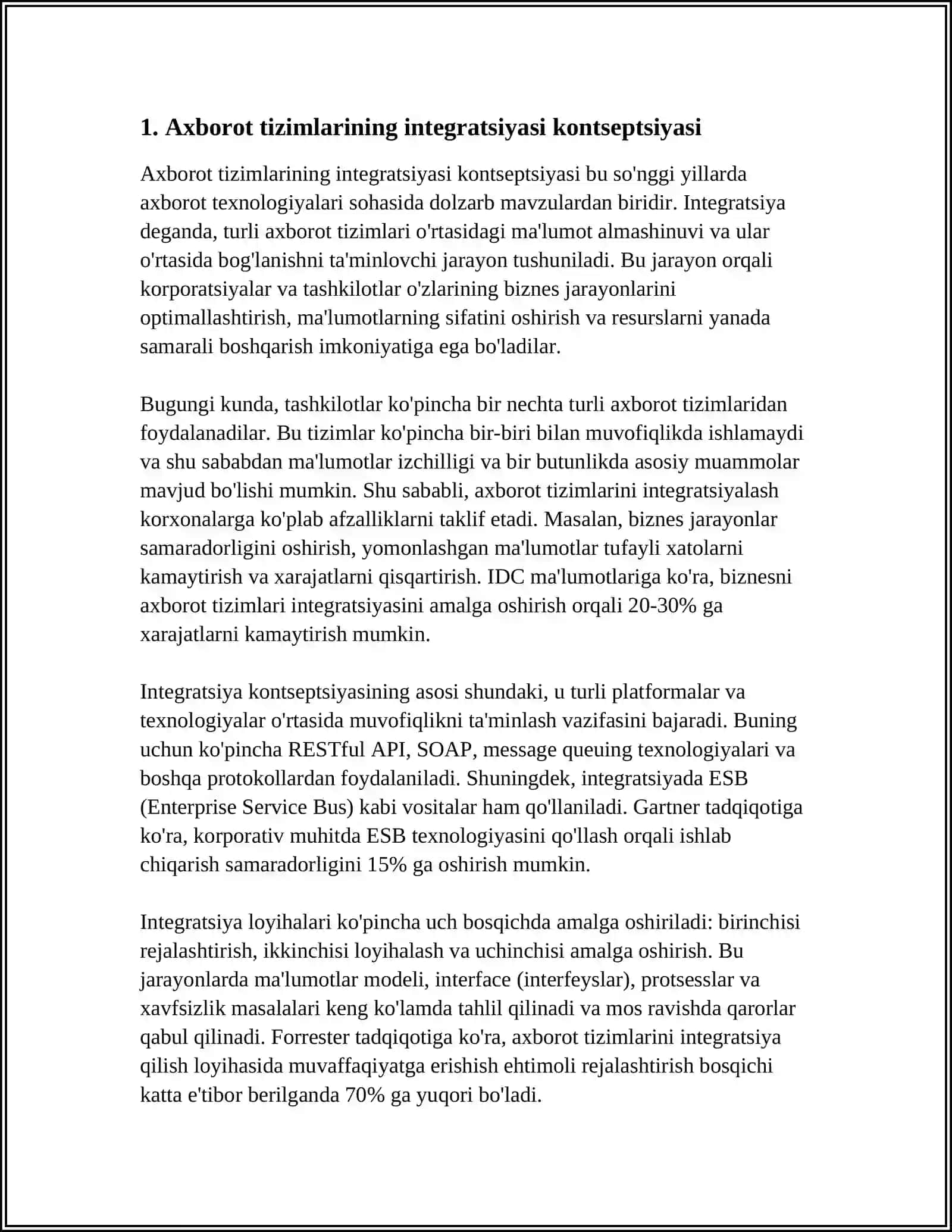IQTISODIYOTDA AXBOROT TIZIMLARINING O‘ZARO INTEGRATSIYASI 3