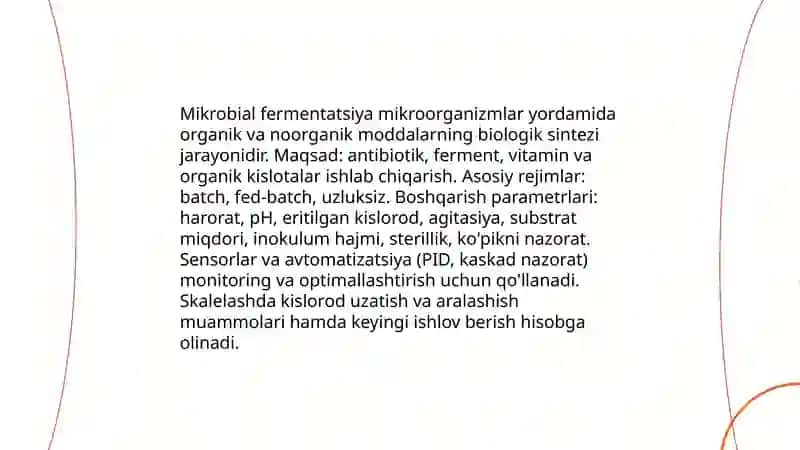 Mikroorganizmlardan zarur moddalar sintezlab olish 3