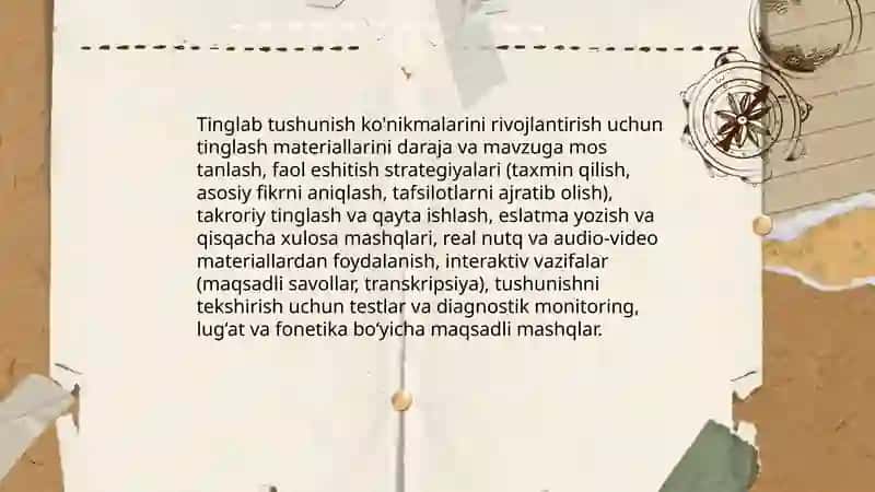 Chet tilida nutq faoliyati turlarini òrganish 3