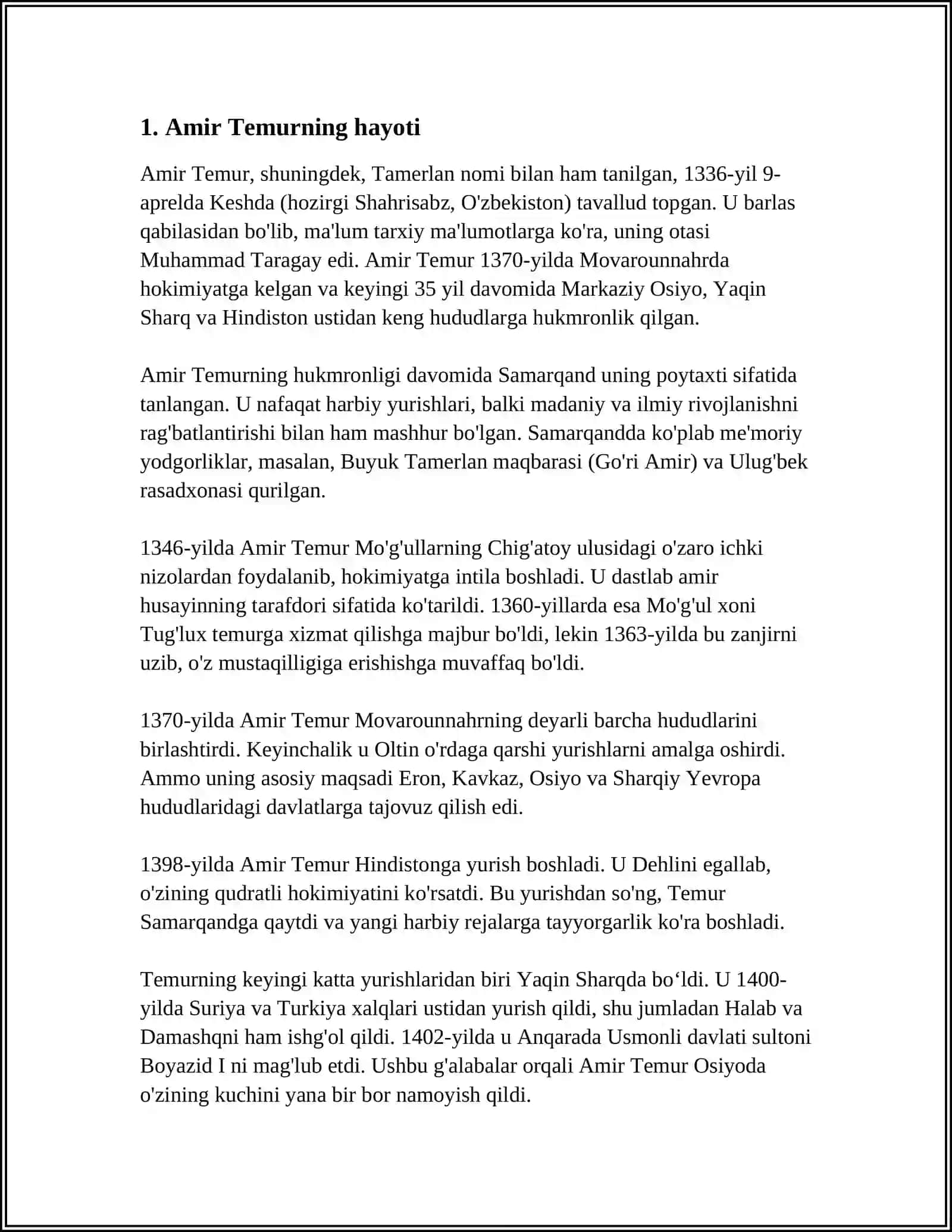AMIR TEMUR BUYUK DAVLAT ARBOBI 3