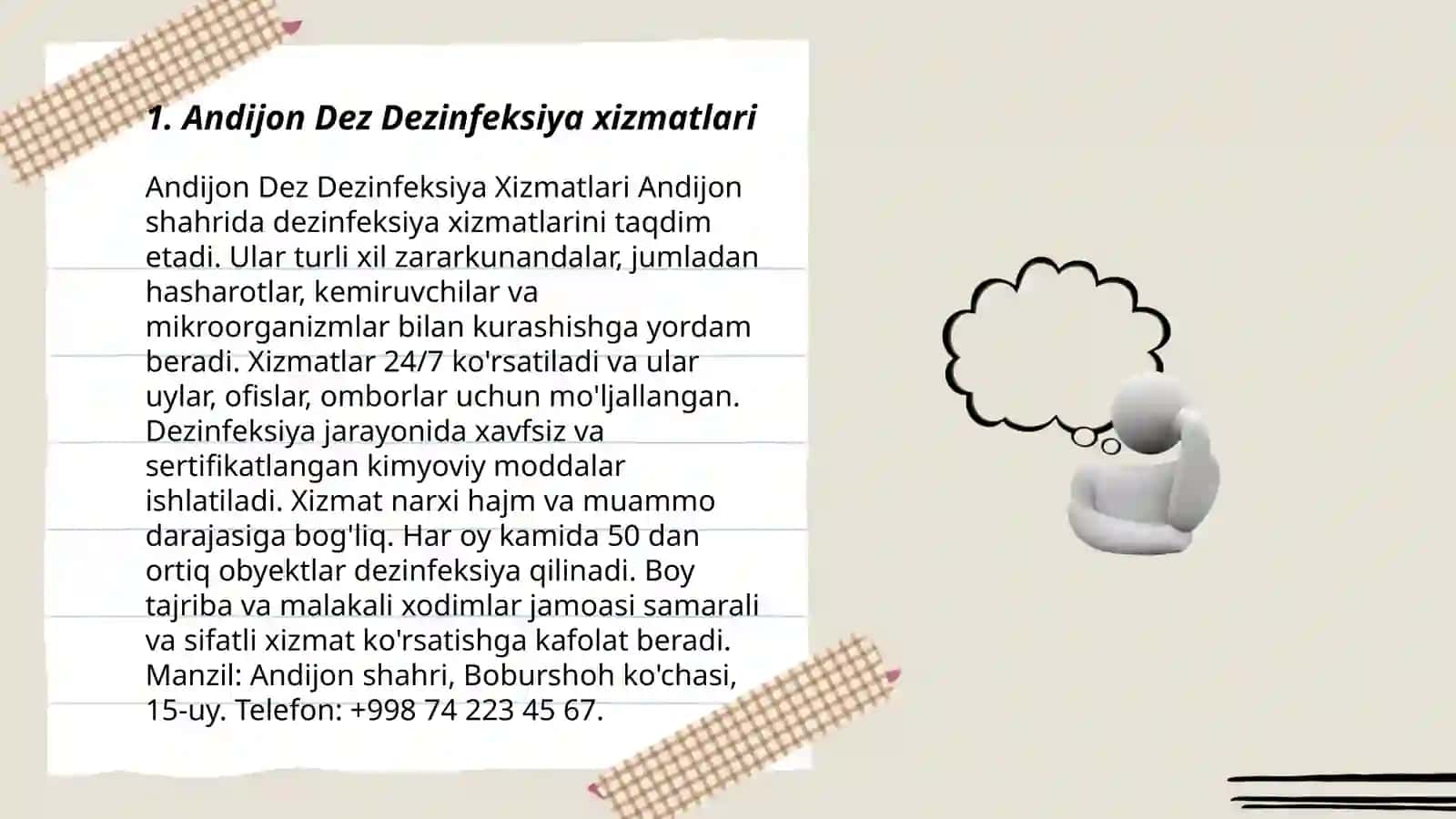 Andijon Dez Dezinfeksiya xizmatlari 3