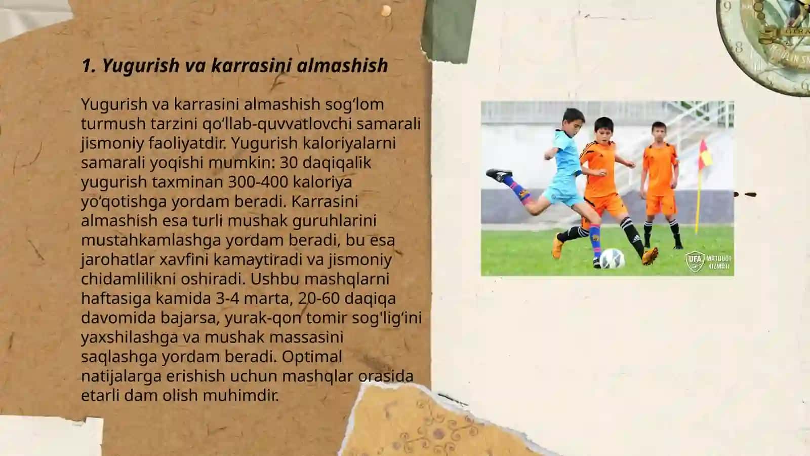 Futbol sport turi uchun badan qizdirish mashqlarini tuzish 3