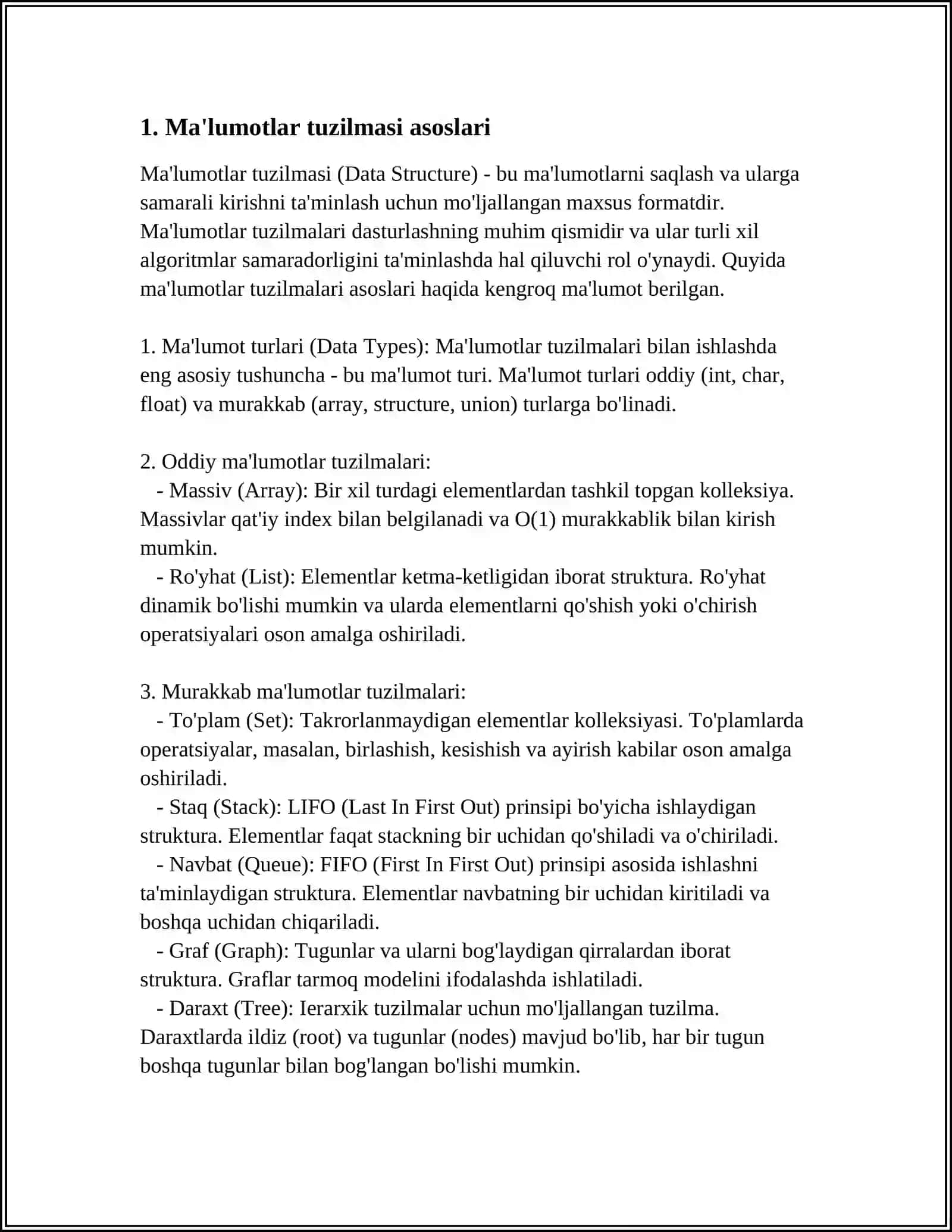 MA'LUMOTLAR TUZILMASI VA ALGORITMLARIDA SONLI KETMA-KETLIKLARNING TATBIQLARI 3