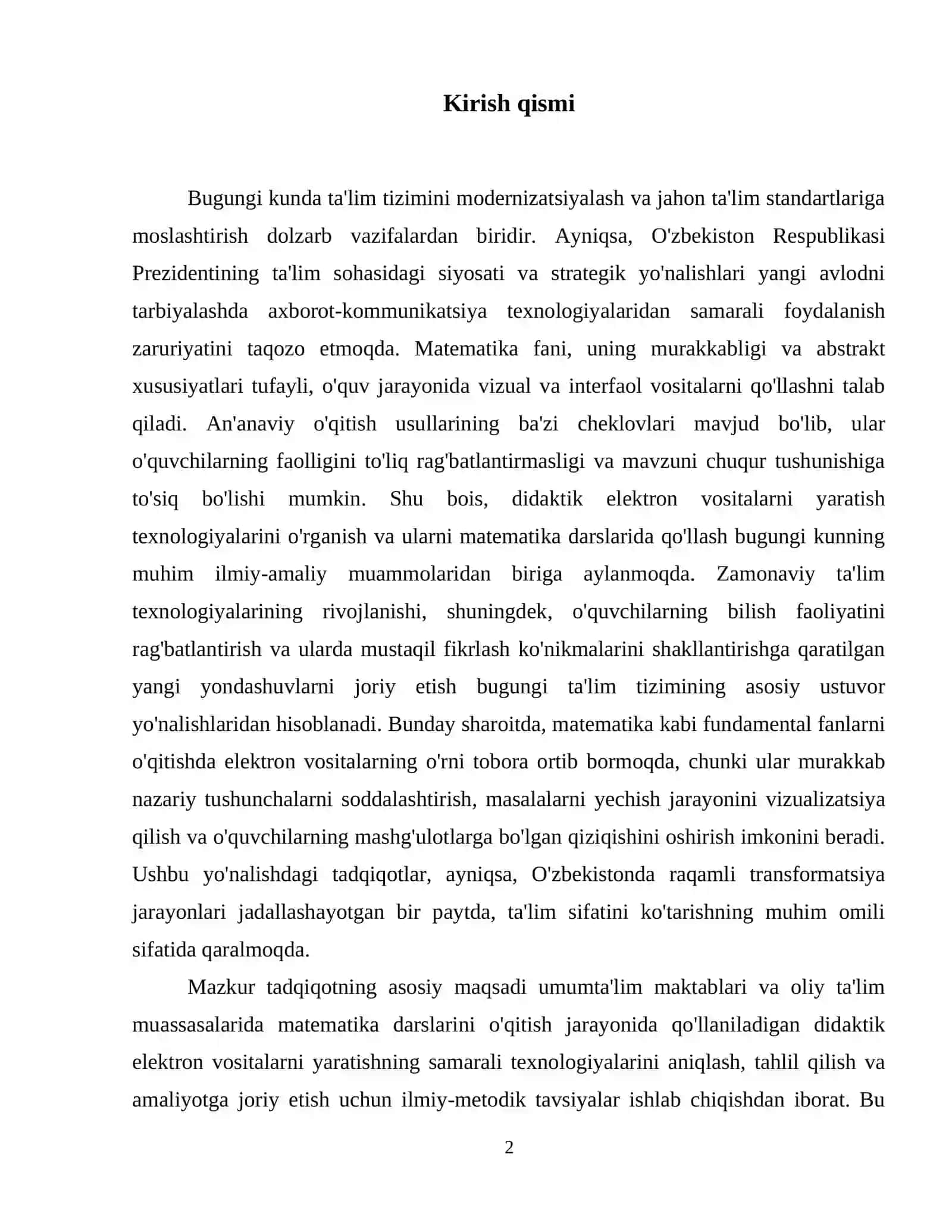 Matematika darslarida o'qitishning didaktik elektron vositalarini yaratish texnologiyalari 3