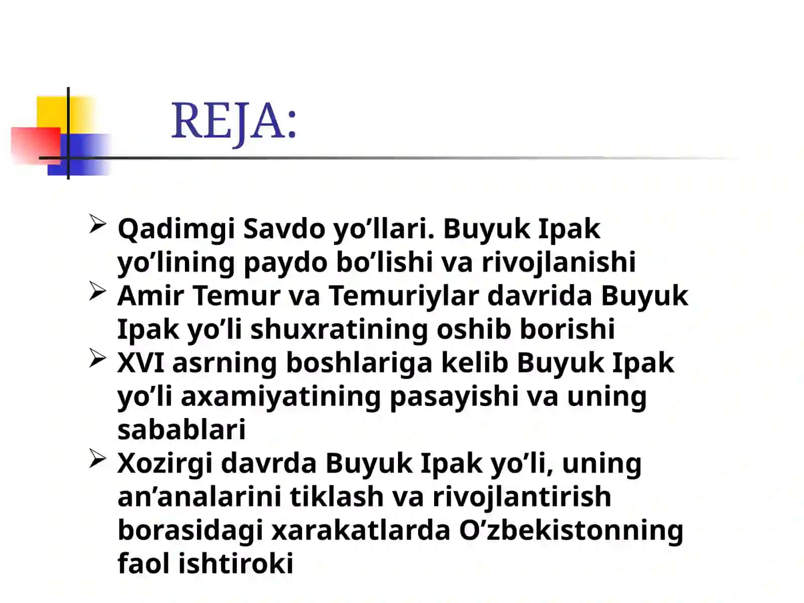 Buyuk Ipak yo'li va xozirgi zaman 3