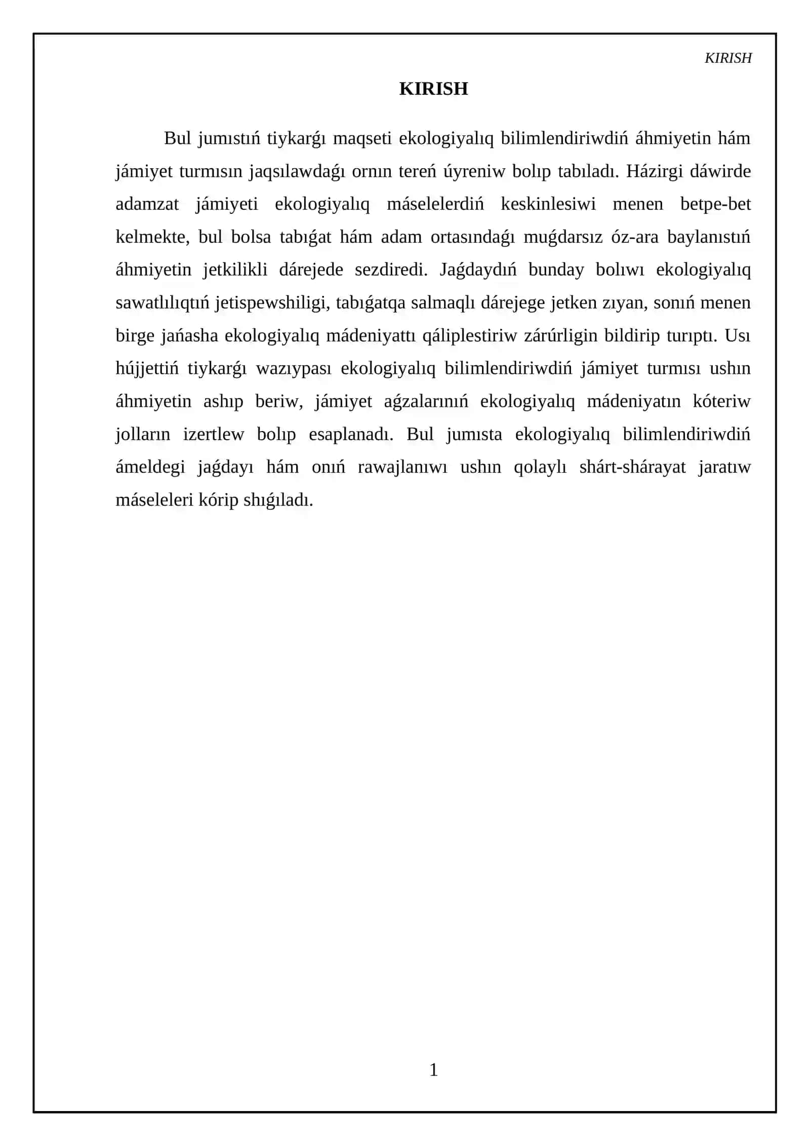 Ekologiyalıq bilimlendiriw hám jámiyettegi áhmiyeti 3