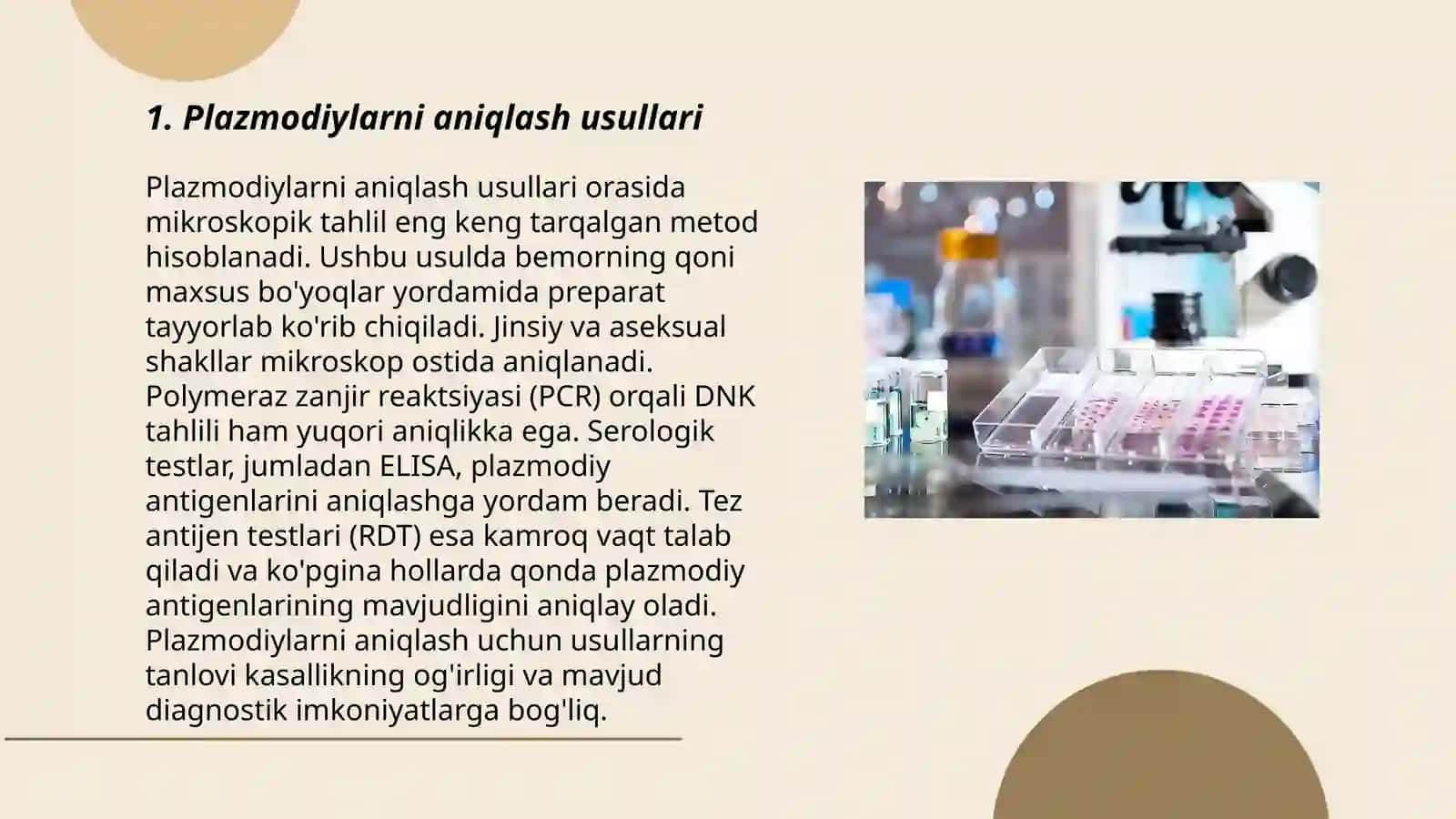 Malyariya laborator diagnostikasi 3