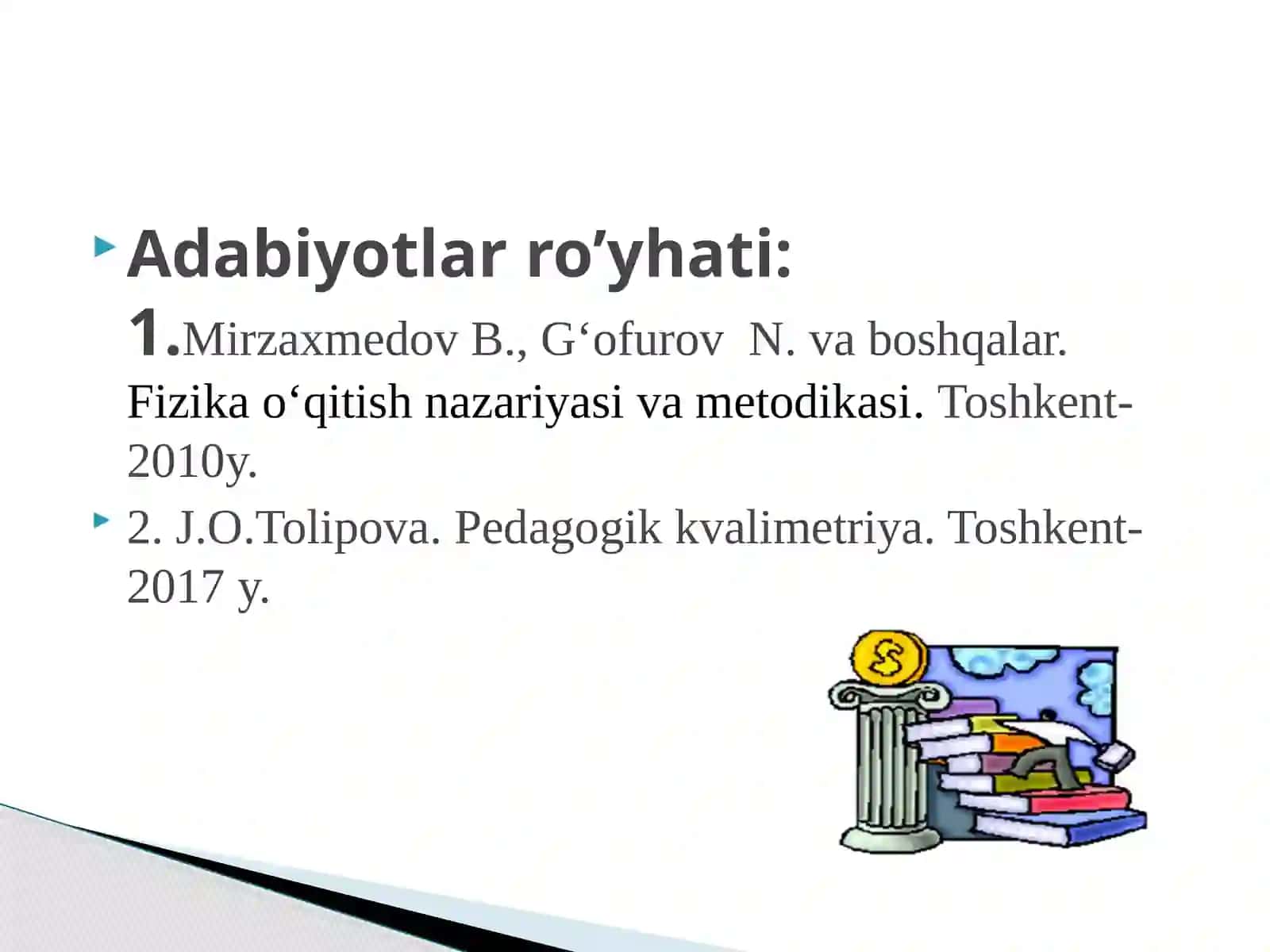 Fizikadan bilimlarni baholash va uning mezonlari 3