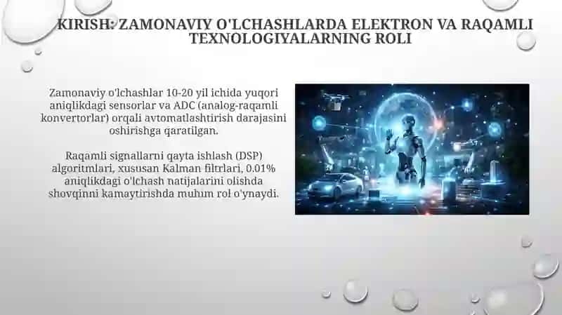 O'lchash jarayonlarida zamonaviy elektron va raqamli texnologiyalarning nazariy asoslari 3