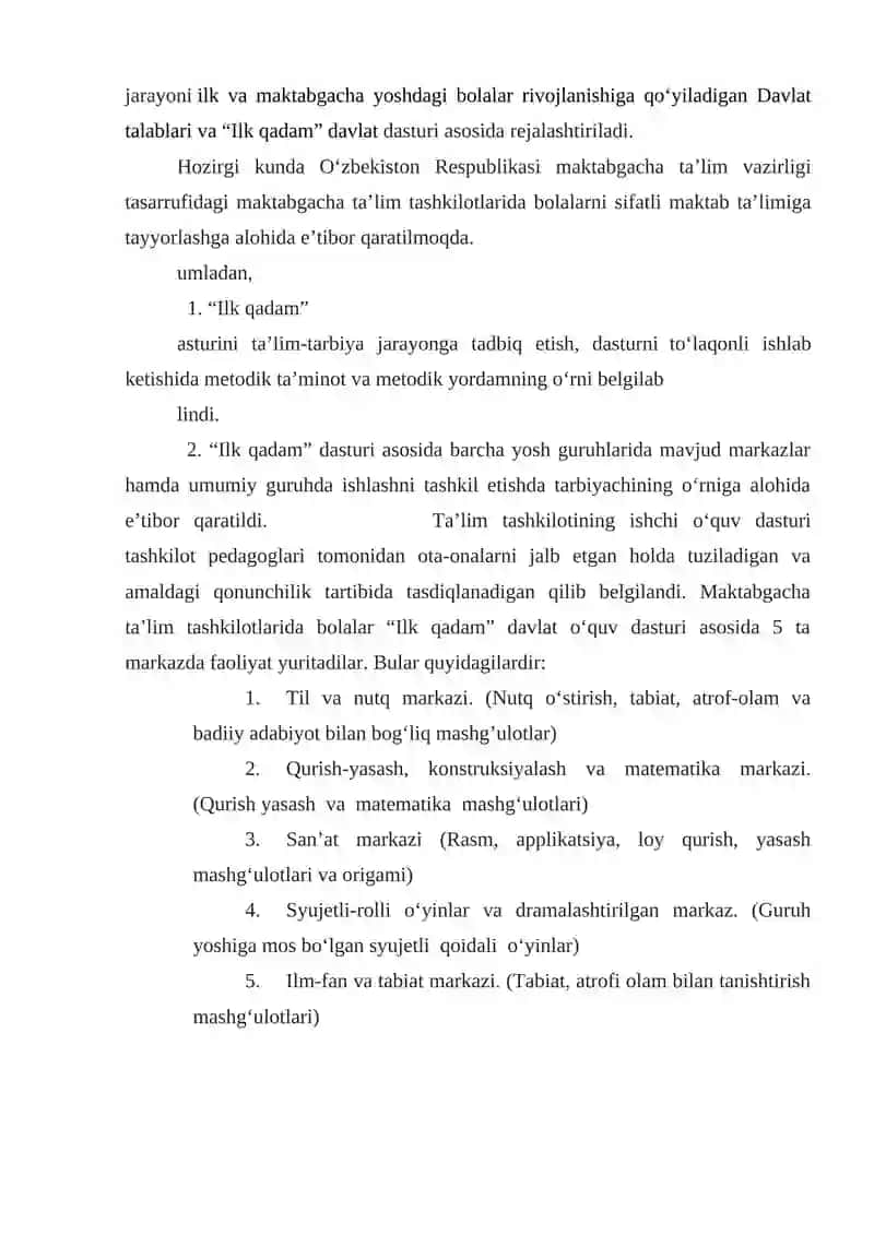 Ilk qadam dasturi 3