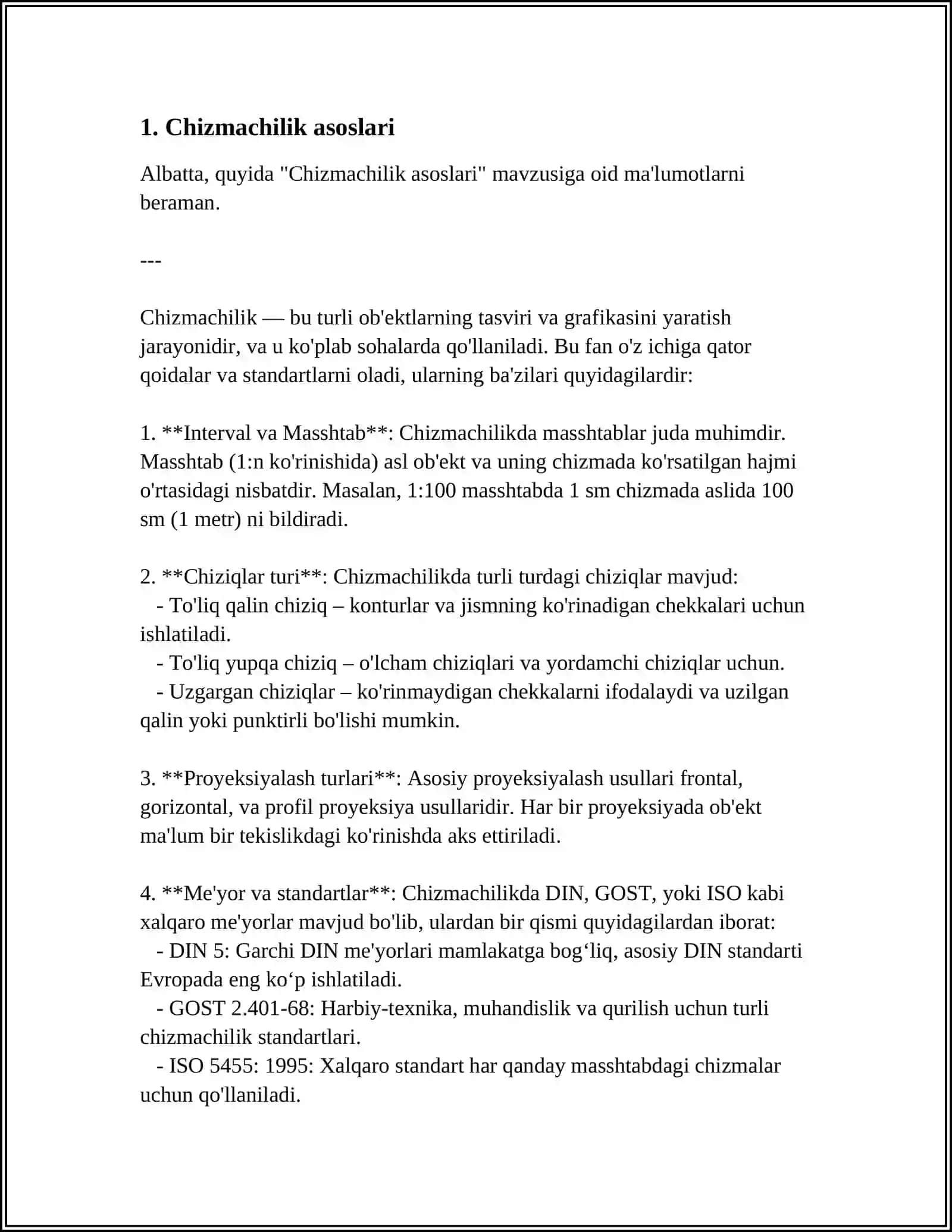 Chizmachilik asoslari 3