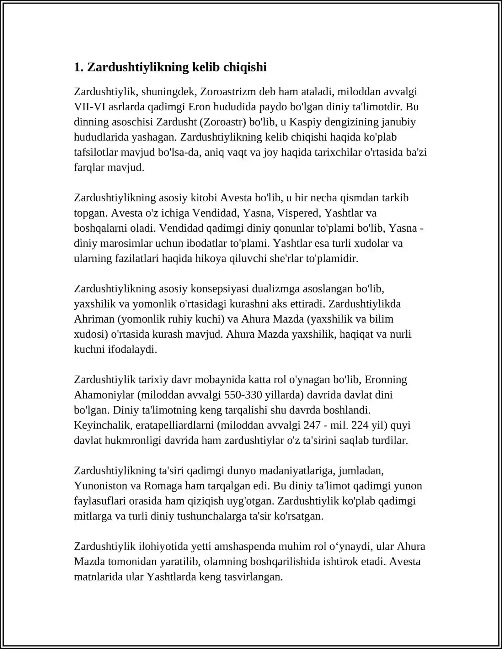 ZARDUSHTIYLIKNING TEOLOGIK TIZIMI VA DINIY MAROSIMLARI 3