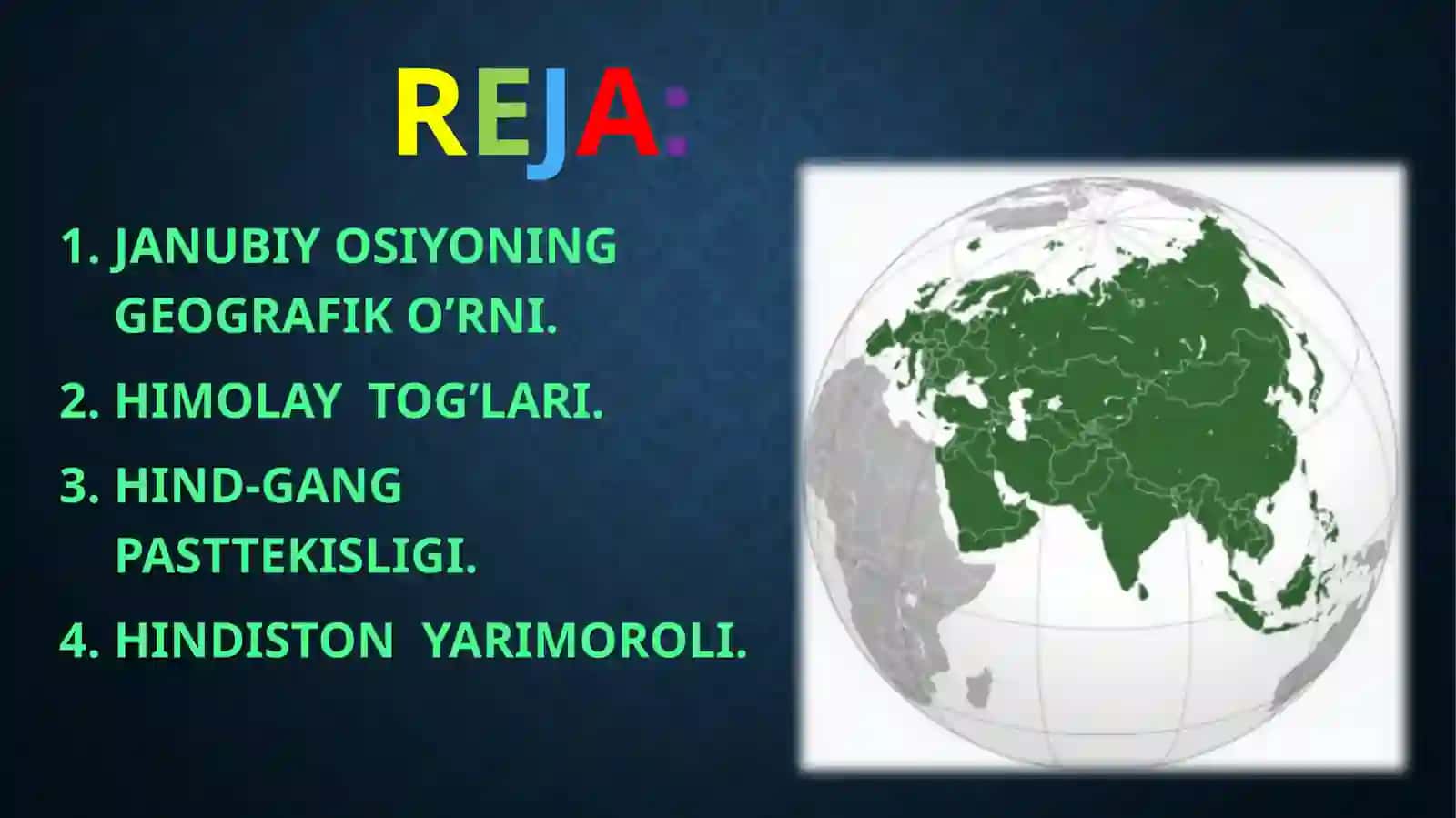 6-sinf Geografiya fanidan Janubiy Osiyo mavzuda dars taqdimoti 3