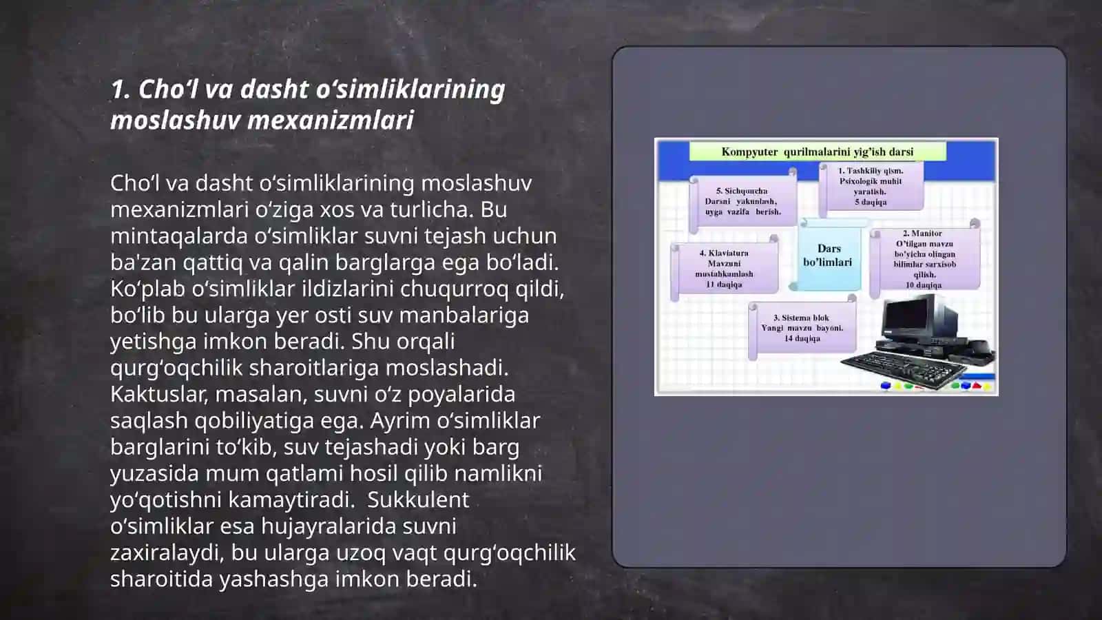Choʻl va dasht oʻsimliklari fiziologiyasi 3