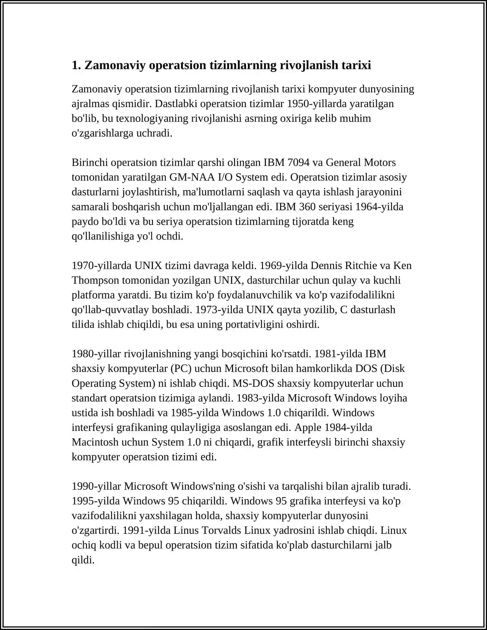 ZAMONAVIY OPERATSION TIZIMLARNING QIYOSIY TAHLILI 3