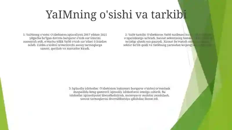 2017-2021 Yillarda OʻZbekistonning Iqtisodiy Taraqiyoti 3