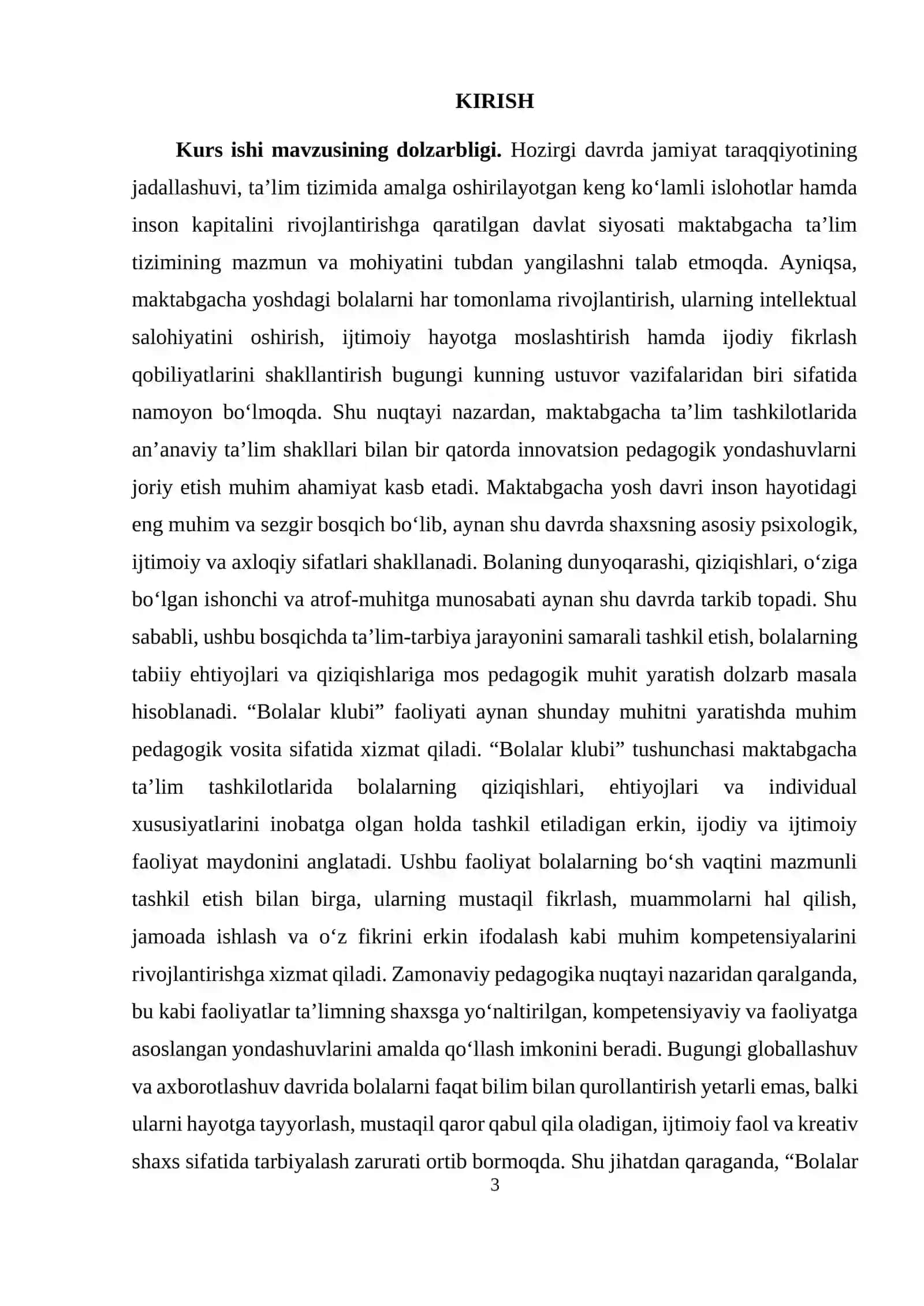 MAKTABGACHA TALIM TASHKILOTLARIDA "BOLALAR KLUBI" FAOLIYATINI TASHKIL ETISHNING PEDAGOGIK ASOSLARI 3