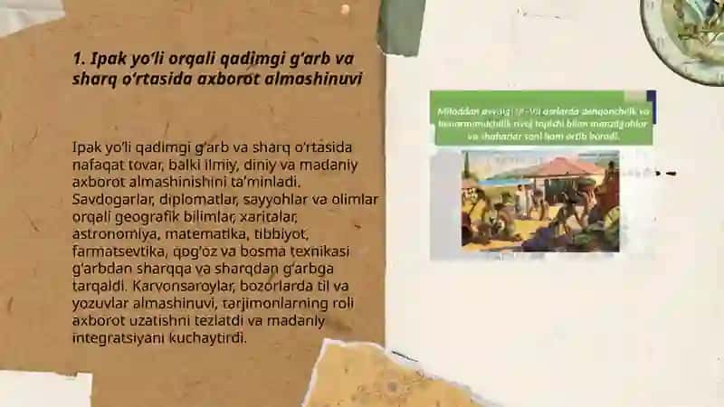 Ipak yoʻli orqali qadimgi gʻarb va sharq oʻrtasida axborot almashinuvi 3