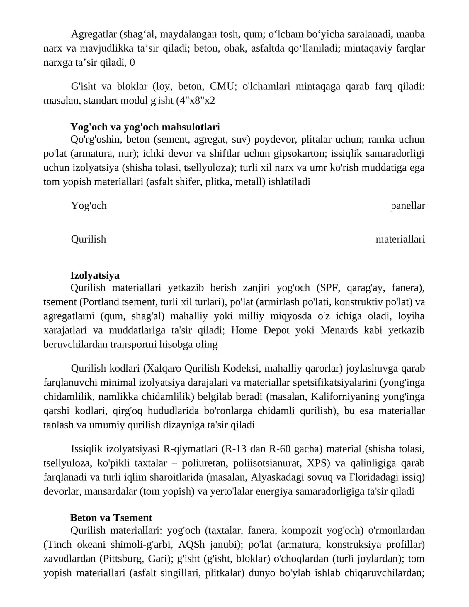 Qurilish materiallari va buyumlari toʻgʻrisida ummumiy maʼlumotlar 3
