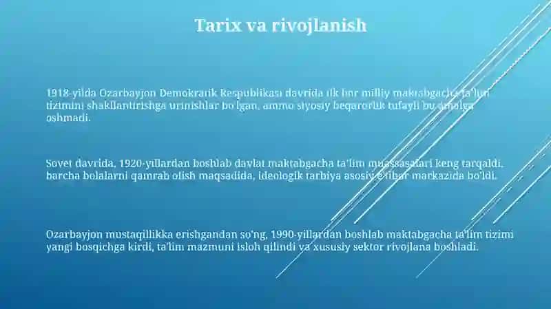 Azarbayjon maktabgacha ta'lim tizimi 3