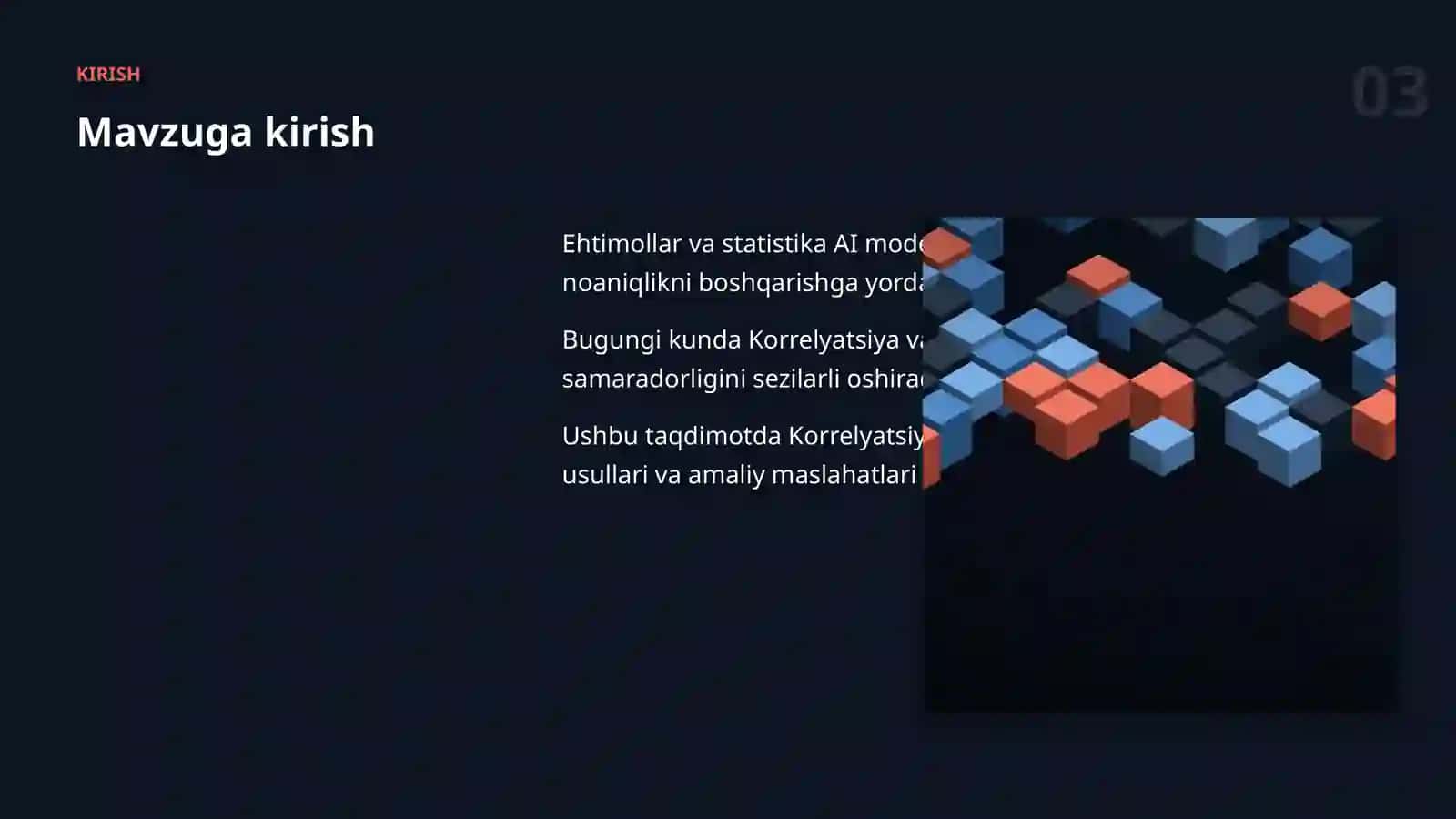 Ehtimollar va statistika AI modellarining nazariy poydevori bo'lib, noaniqlikni boshqarishga yordam beradi 3