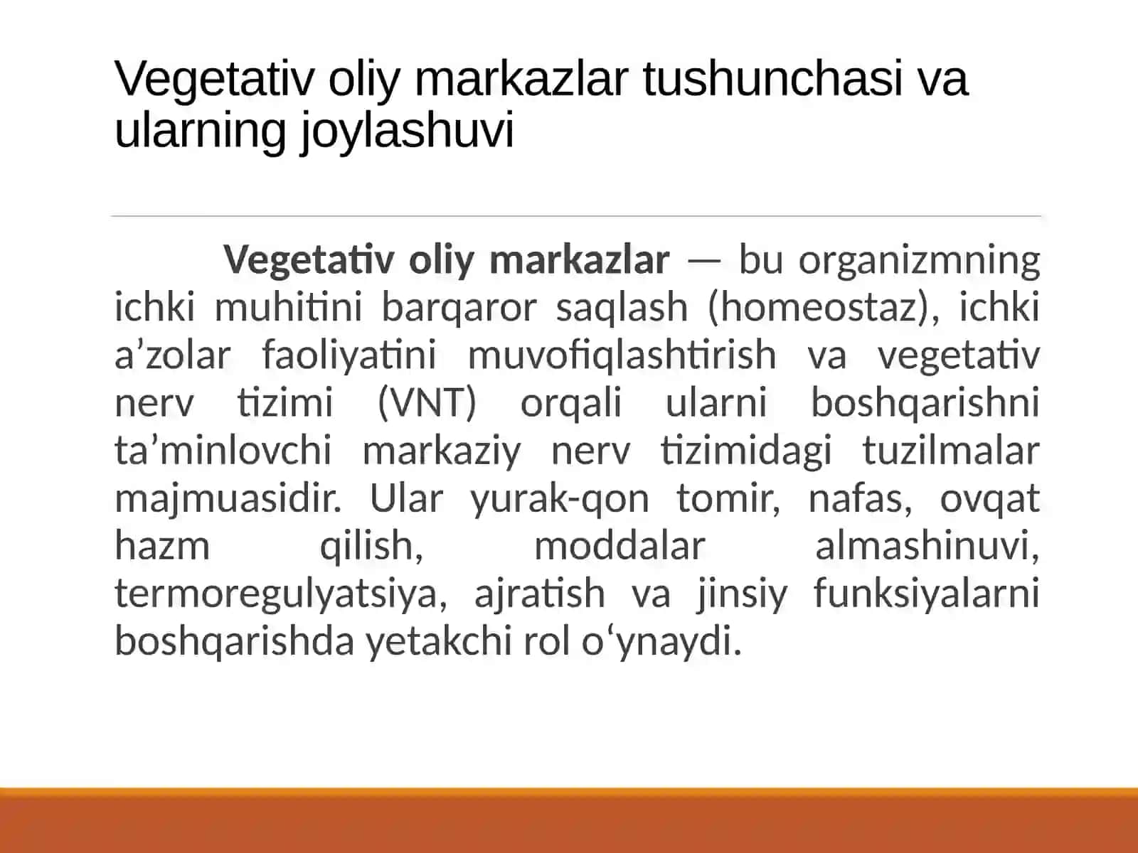 Vegetativoliy markazlar va ularning funksional ahamiyati 3