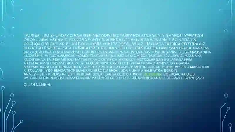 Matematikaning fan va o'quv predmeti sifatida gi taraqqiyot bosqichlari 3