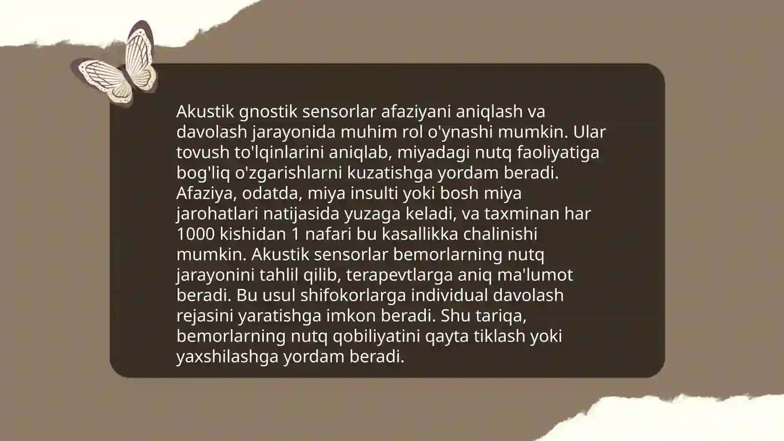 Akustik gnostik sensorlar afaziyani aniqlash va davolash 3