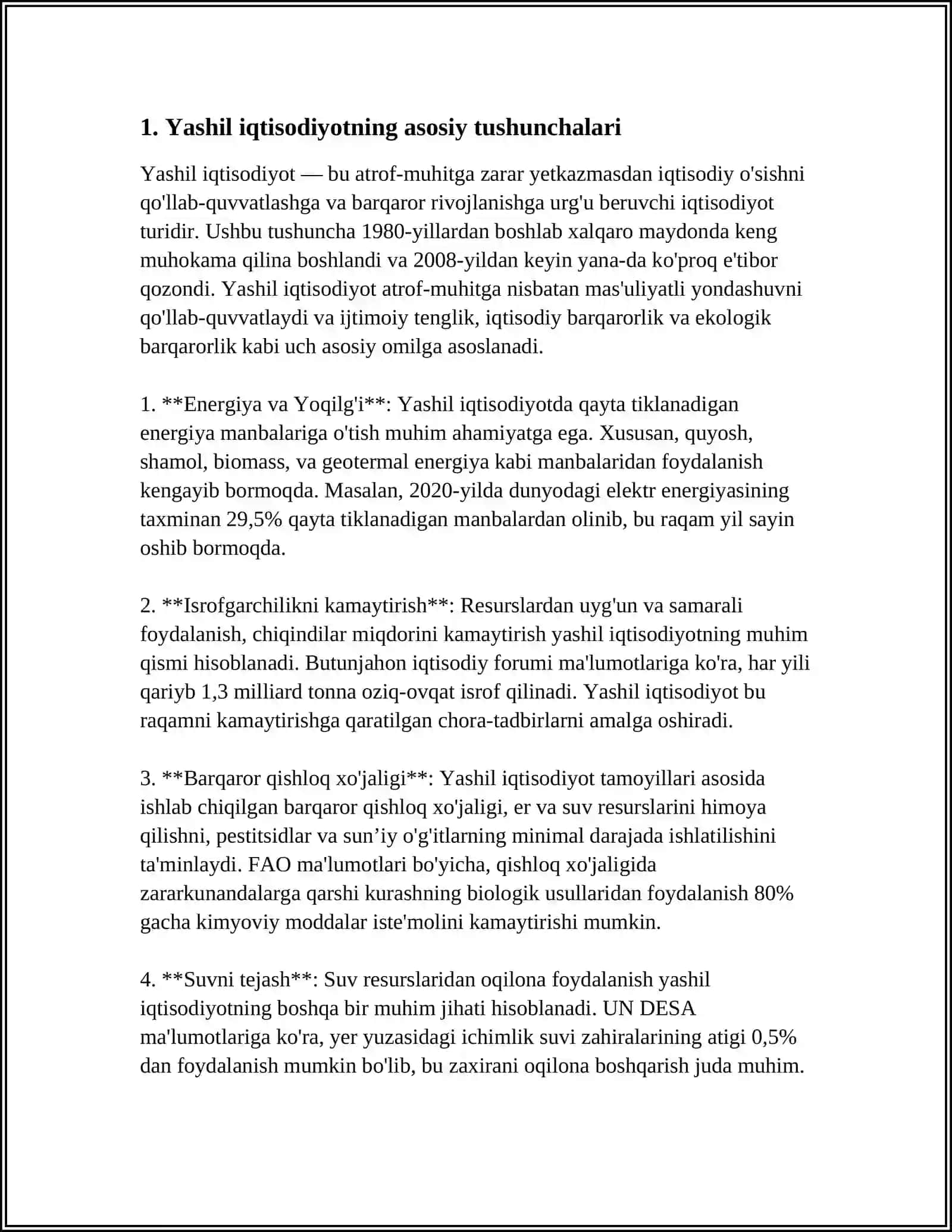 RIVOJLANAYOTGAN MAMLAKATLARDA YASHIL IQTISODIYOTGA O'TISH TAJRIBASI 3