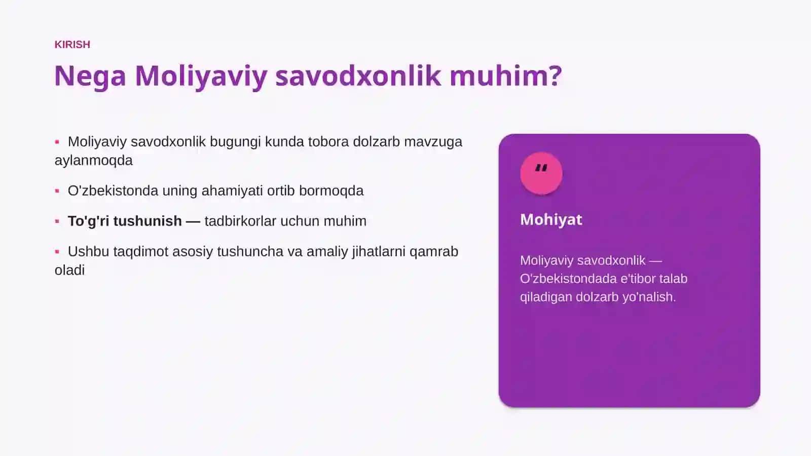 Moliyaviy savodxonlik 3