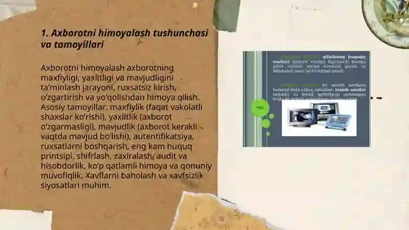 Axborotni himoyalash va undan foydalanish 3